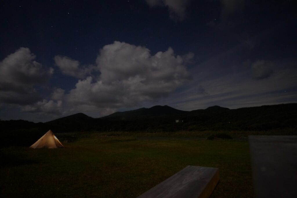 トウシキキャンプ場から見える山