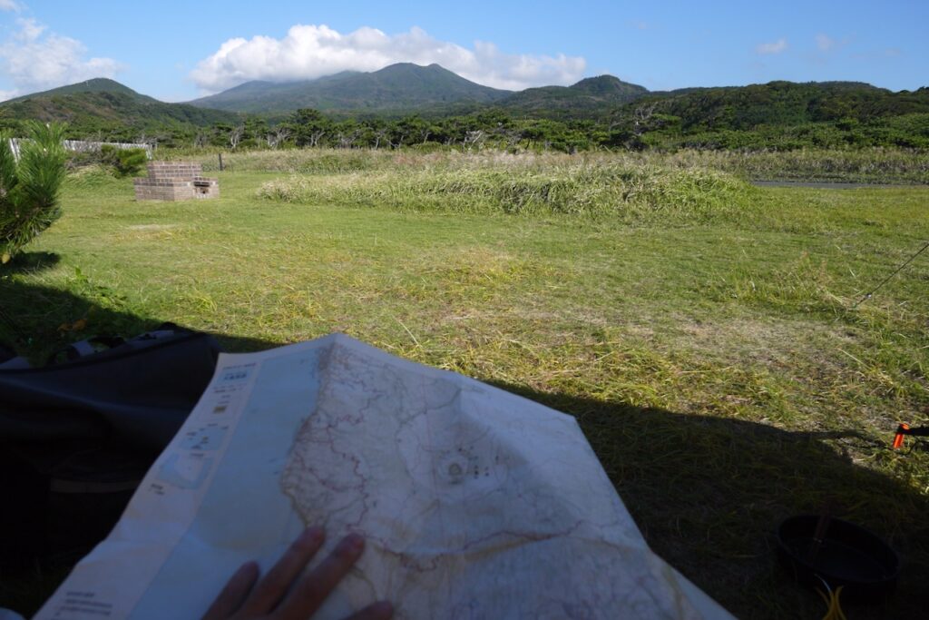 トウシキキャンプ場から見える山